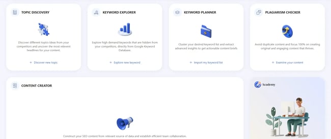 Features of WriterZen, AI tools for B2B marketing