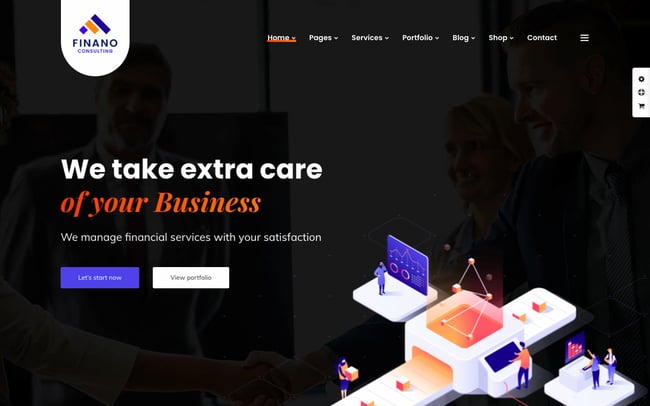 best accountant wordpress themes: Finano consulting demo