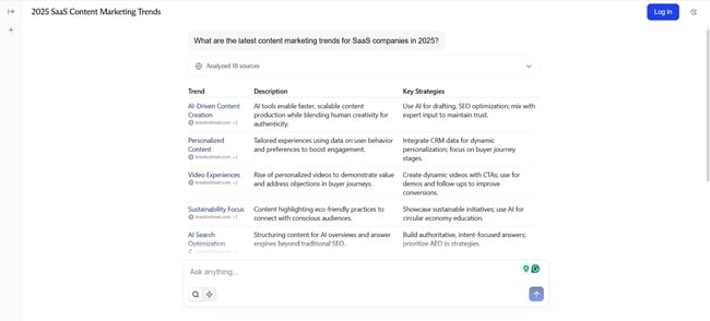 First search output by Exa AI search engine, AI-generated search result by Exa