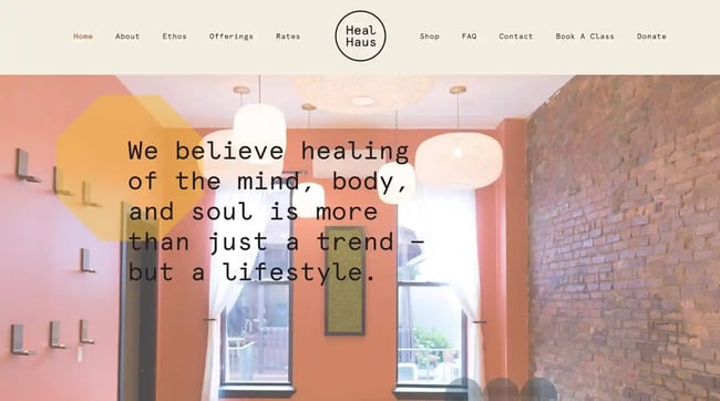 Fitness Website HealHaus
