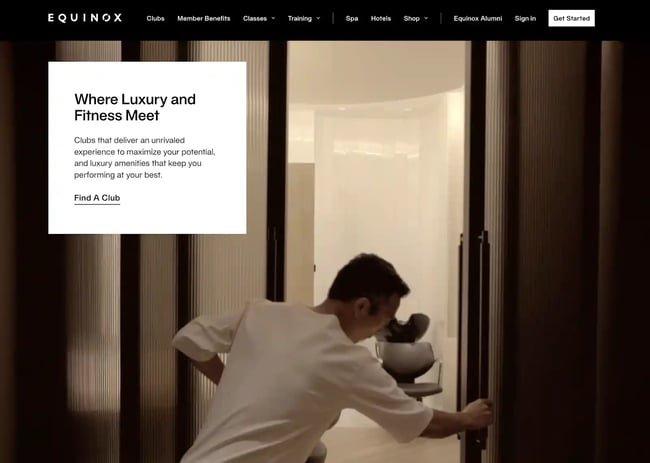 Fitness Website equinox