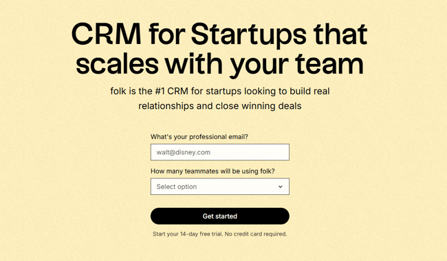 Folk CRM Startups