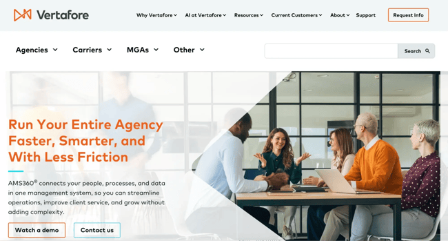 CRM for insurance companies, Vertafore AMS360