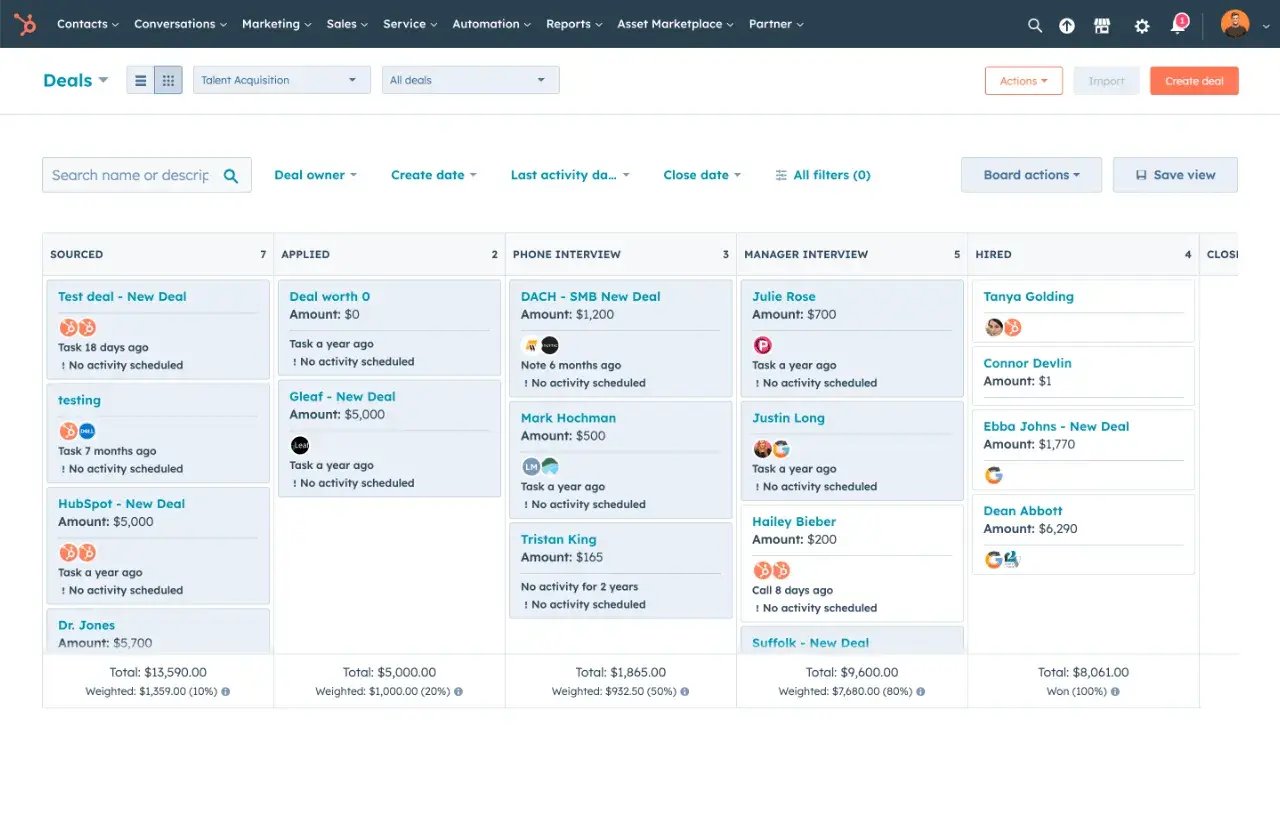 CRM ROI: HubSpot’s Pipeline Management is a tool that can help with CRM ROI calculation.