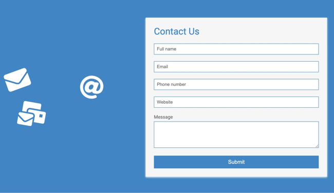 html form templates: contact form template by hubspot