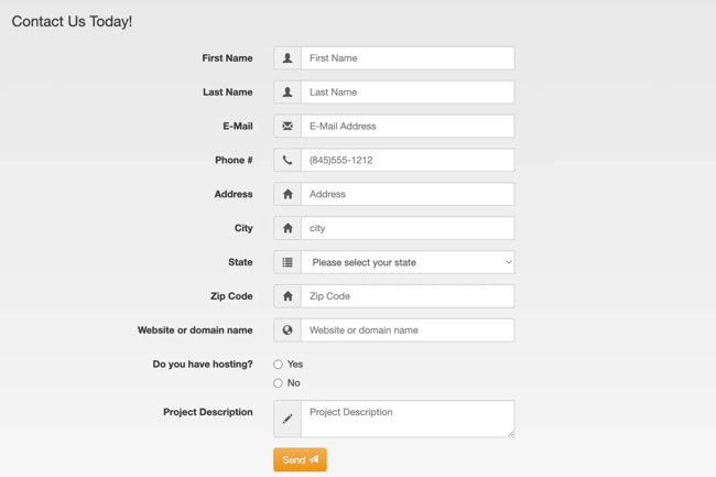html form templates: contact form with validation by Jay