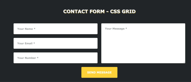 Responsive Contact Form CSS Grid by Kriss Steindals
