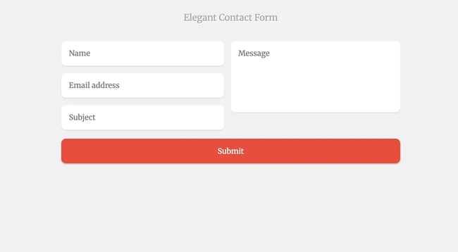 Elegant Contact Form by Mark Murray