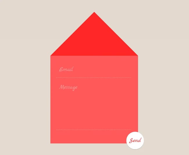 html form templates: Animated Contact Form by Tarun Rao TD