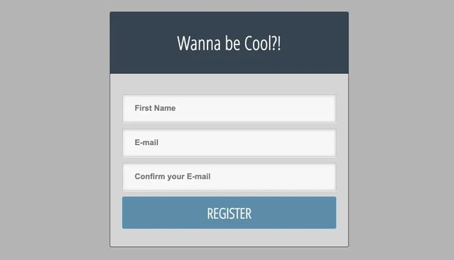 html form templates: Neat Registration Form by jdm