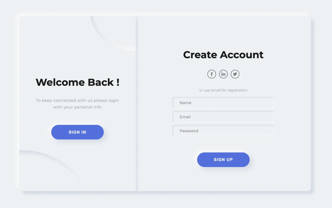 html form templates: Neumorphism Login Form by Ricardo Oliva Alonso