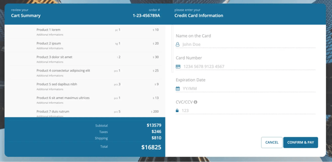 html form templates: Checkout Form With Payment by András Szabácsik
