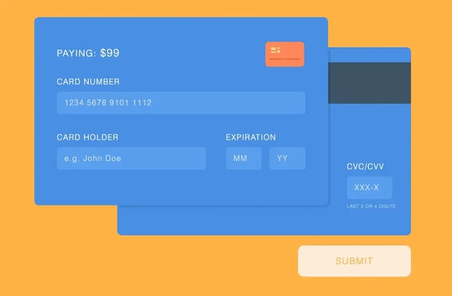 html form templates: Credit Card Payment Form by Jade Preis
