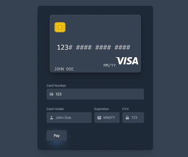 html form templates: Payment Form by Luka Papay