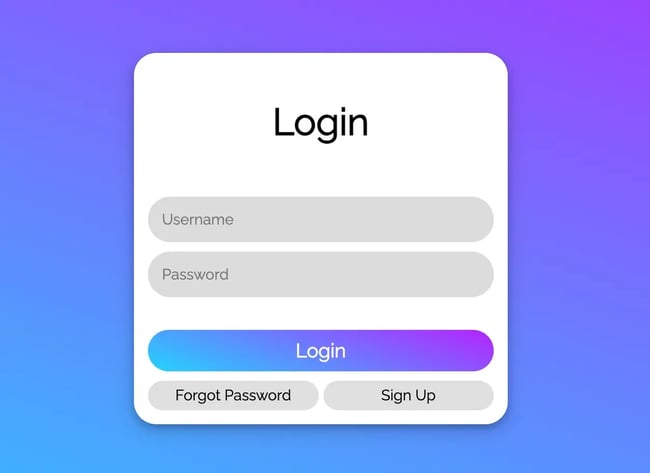 html form templates: Login Form with Gradient by Cameron