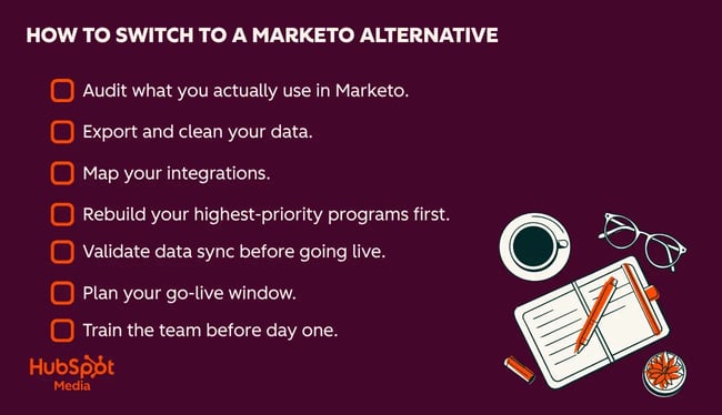 steps to switch to a marketo alternative