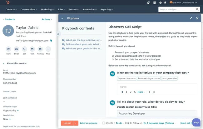 revops tools, hubspot sales playbooks