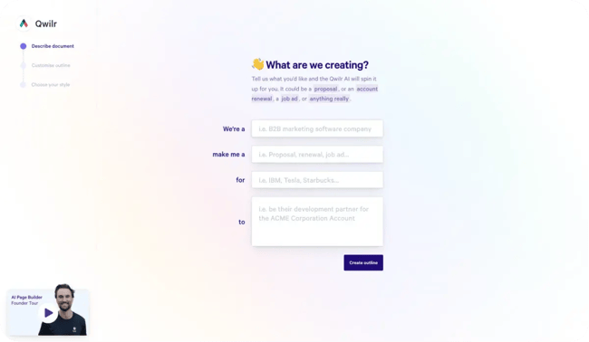 sales collaboration tools, Qwilr