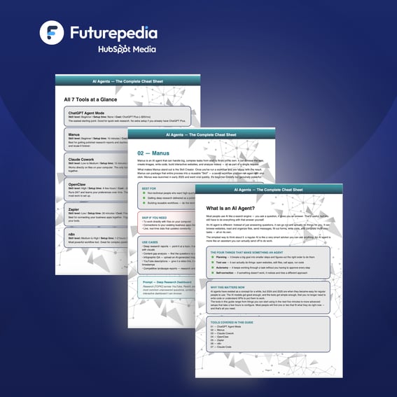 Futurepedia_Below_AI Agents Cheat Sheet