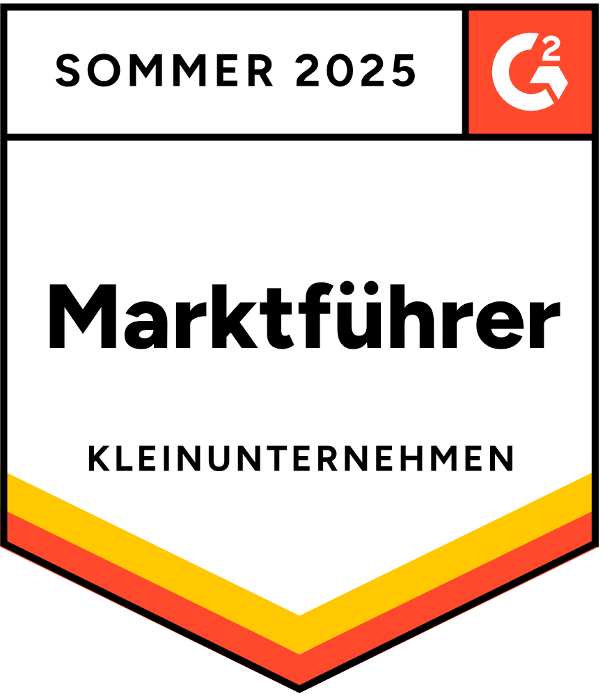 G2-Award-Abzeichen für CRM-System von HubSpot: Small Business Grid Leader, Frühjahr 2025