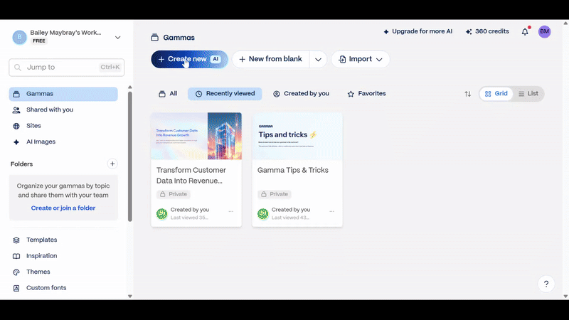Gamma walkthrough video