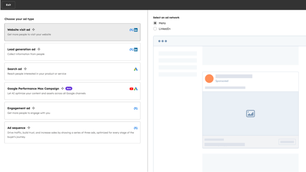 Werbeanzeigen in HubSpot erstellen