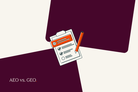 Checkliste, um zu zeigen, wie sich AEO von GEO unterscheidet 