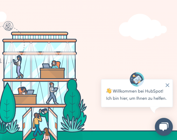 Chatbots-in-der-kundenkommunikation-beispiel-hubspot-begruessung