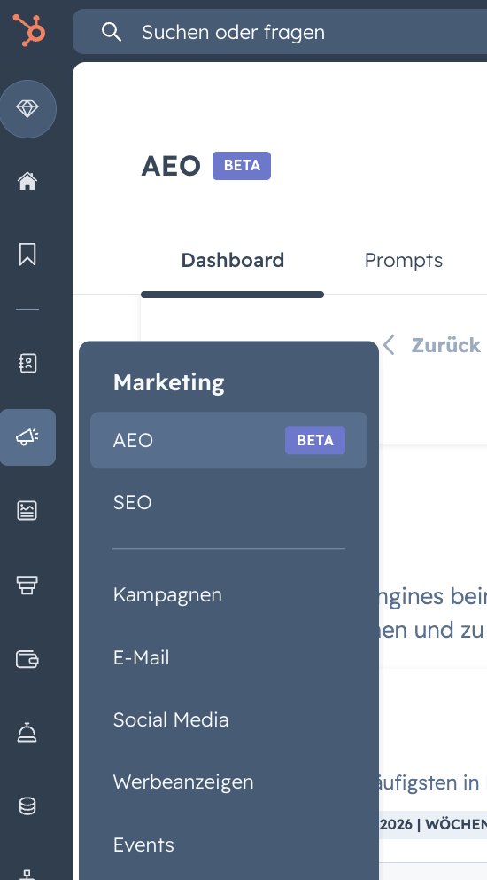 HubSpot AEO Zugang