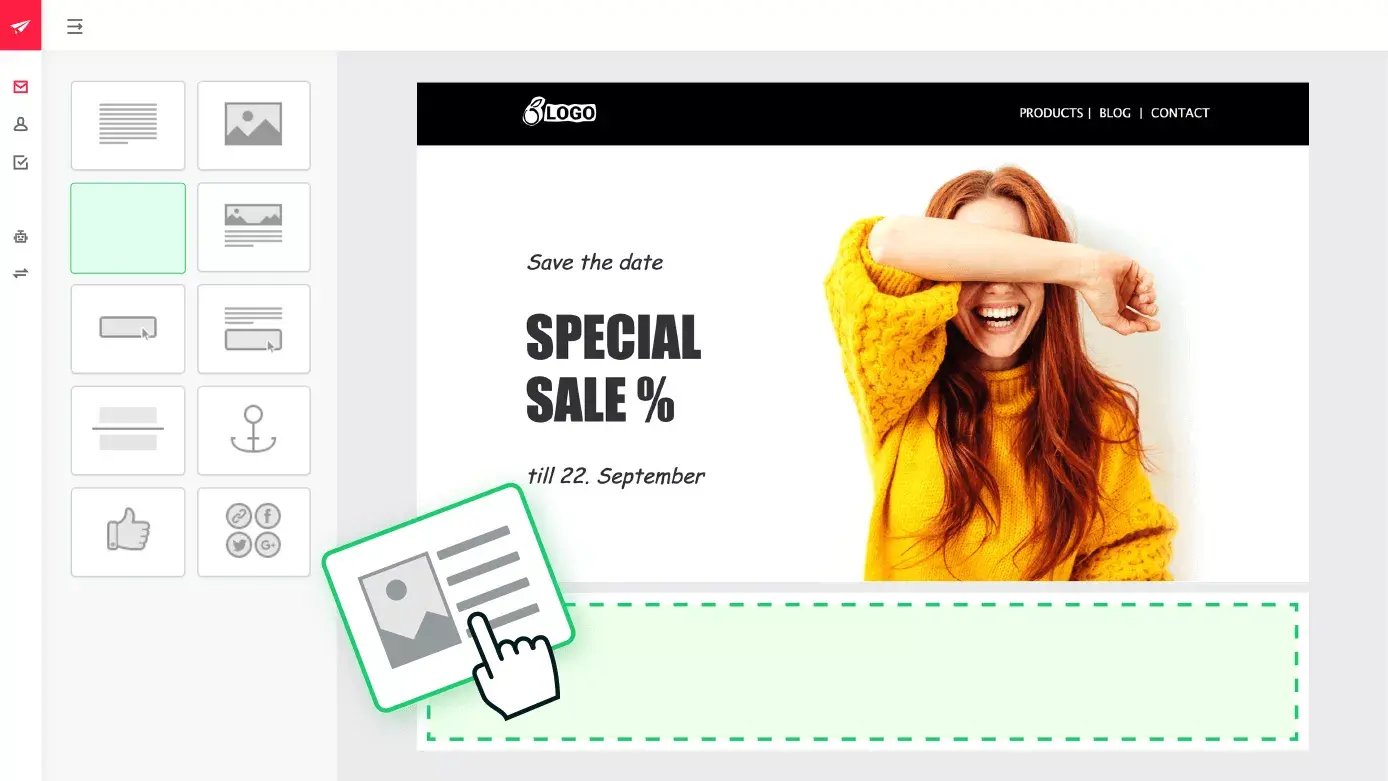 Screenshot des rapidmail Newsletter-Editors