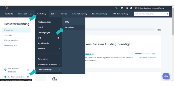 formular-erstellen-hubspot-navigation