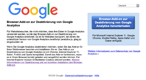 Google Analytics_Opt out Cookie_1