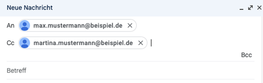 Cc und Bcc Cc hinzufuegen