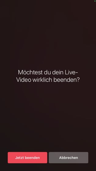 Instagram Livestream beenden