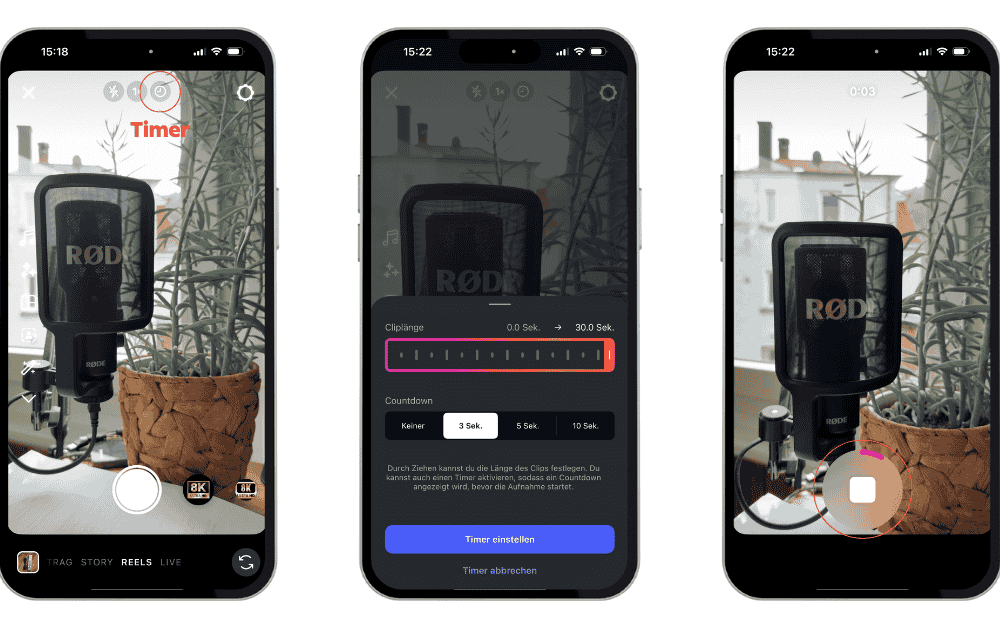 instagram-reel-timer-einstellungen