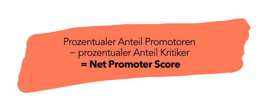 Prozentualer Anteil Promotoren - prozentualer anteil kritiker = Net promoter score