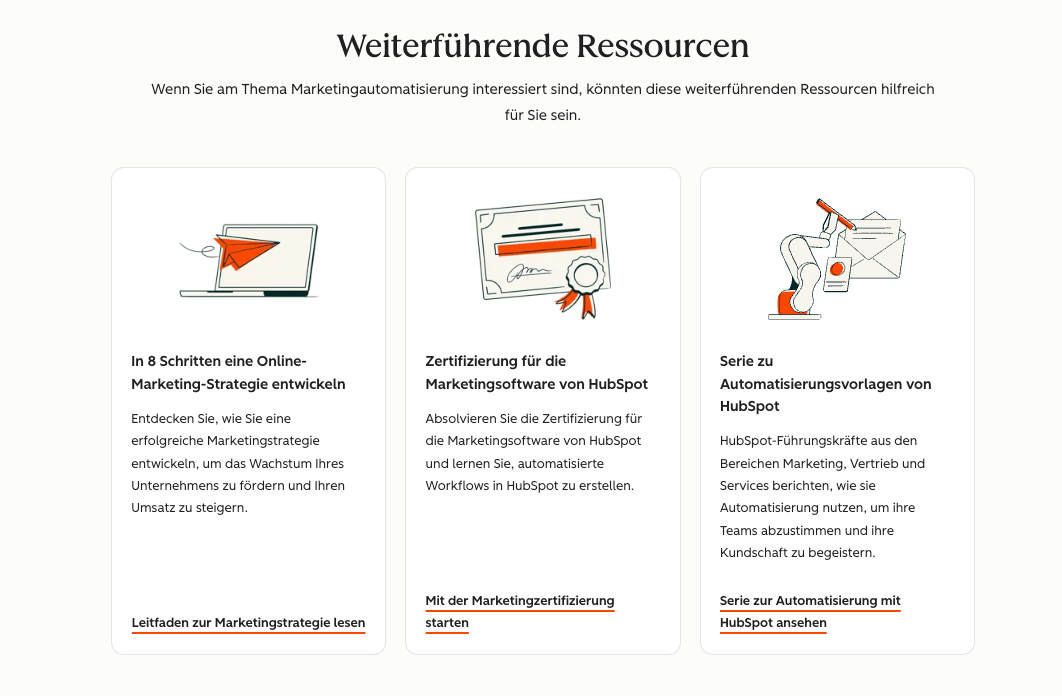 Weitere Ressourcen für das Tool zur Marketingautomatisierung 