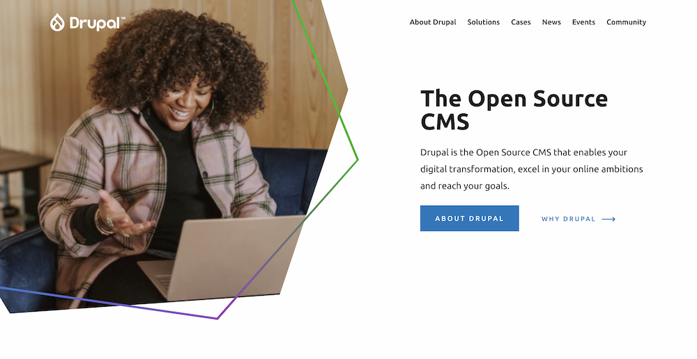 Screenshot der Drupal Website