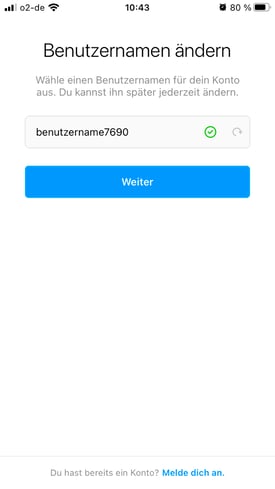 Instagram Benutzernamen wählen 2021