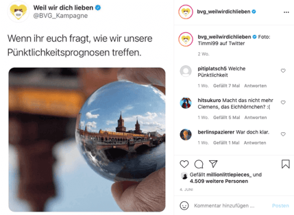 BVG Instagram-Marketing