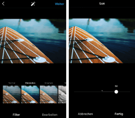 instagram bild filter neu anordnen