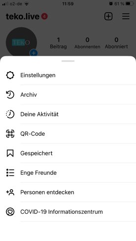 Instagram Business profil wechseln