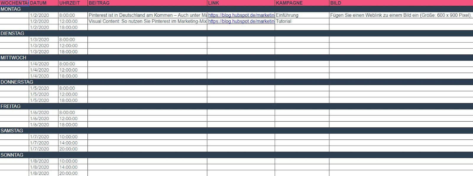 Optimize_Social Media Kalender_Pinterest