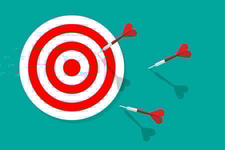 Zielscheibe symbolisiert Targeted Advertising
