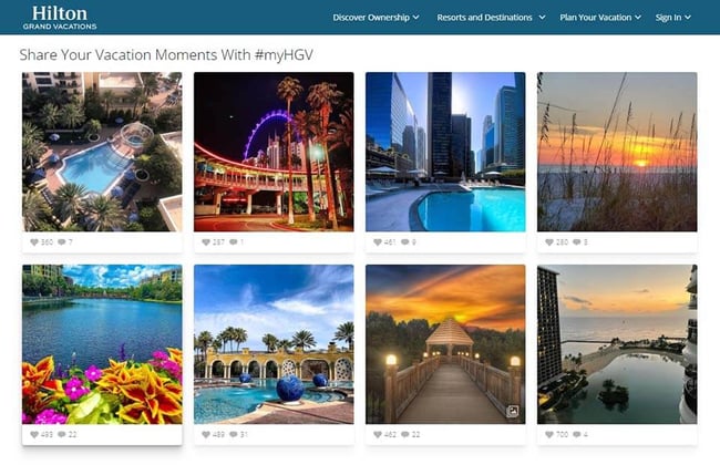 User Generated Content Beispiel Hilton