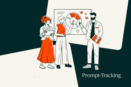 Team, das sich die Ergebnisse des Prompt-Trackings anschaut