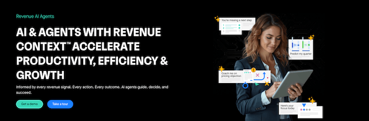 Screenshot der Website zu den Sales-Agents von Clari