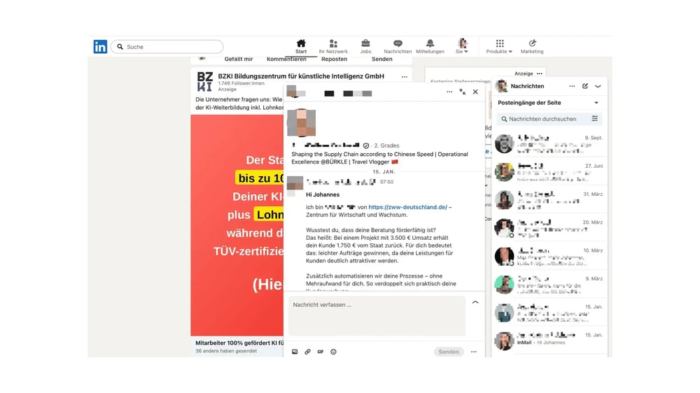 Screenshot LinkedIn