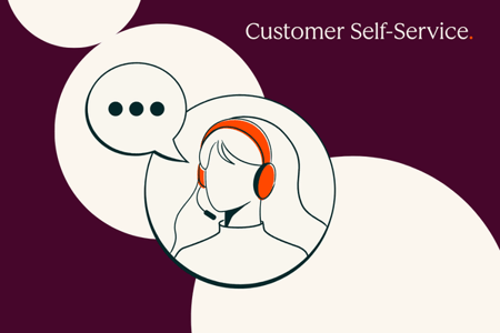 Person redet mit Chatbot im Customer Self-Service