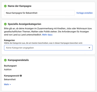 Spezielle Anzeigenkategorien